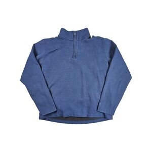 Bonobos Sweater Mens Blue Large Quarter Zip Pullover Slim Fit Athletic Golf